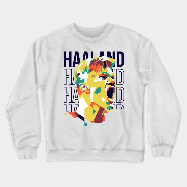 Erling Haaland Pop Art 2 Crewneck Sweatshirt by pentaShop